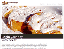 Tablet Screenshot of greatbeginningscafe.com